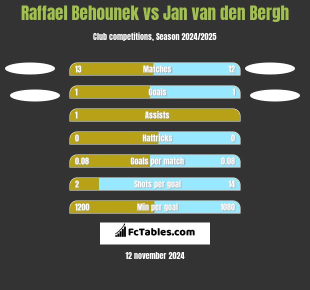 Raffael Behounek vs Jan van den Bergh h2h player stats