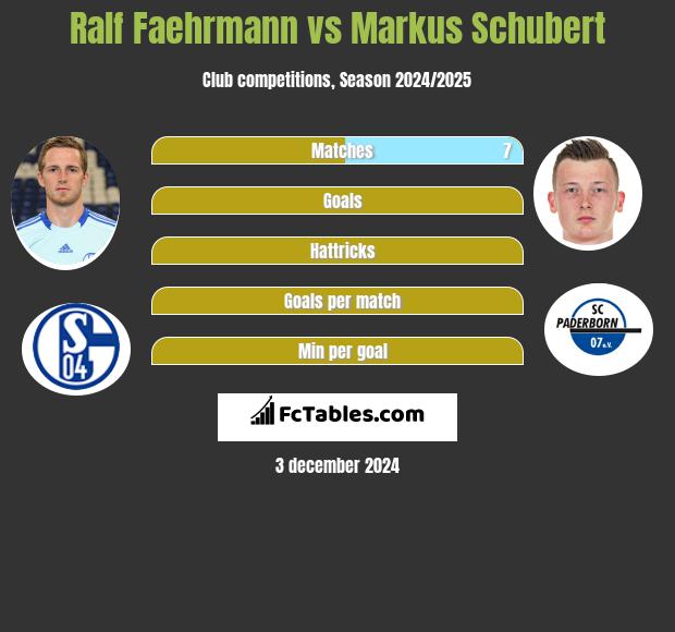 Ralf Faehrmann vs Markus Schubert h2h player stats