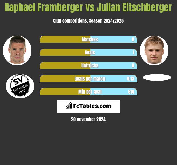 Raphael Framberger vs Julian Eitschberger h2h player stats