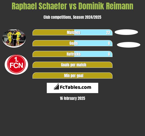 Raphael Schaefer vs Dominik Reimann h2h player stats