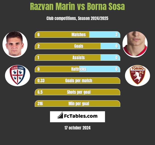 Razvan Marin vs Borna Sosa h2h player stats