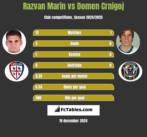 Razvan Marin vs Domen Crnigoj h2h player stats