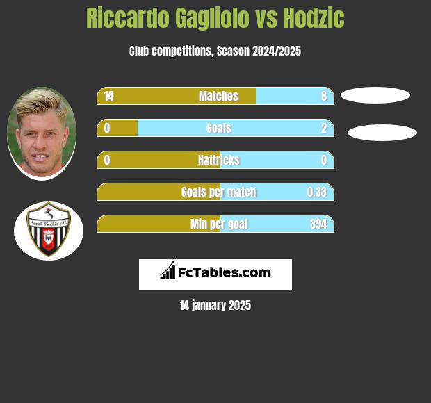 Riccardo Gagliolo vs Hodzic h2h player stats