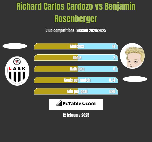 Richard Carlos Cardozo vs Benjamin Rosenberger h2h player stats