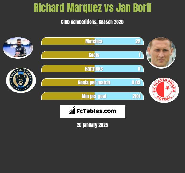 Richard Marquez vs Jan Boril h2h player stats