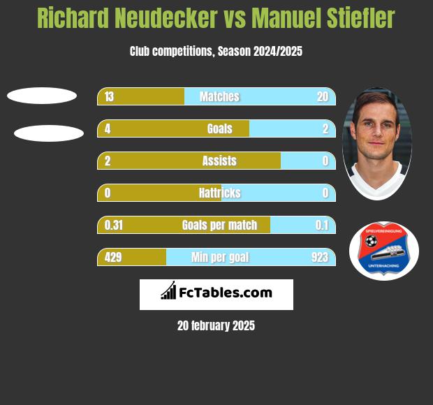 Richard Neudecker vs Manuel Stiefler h2h player stats