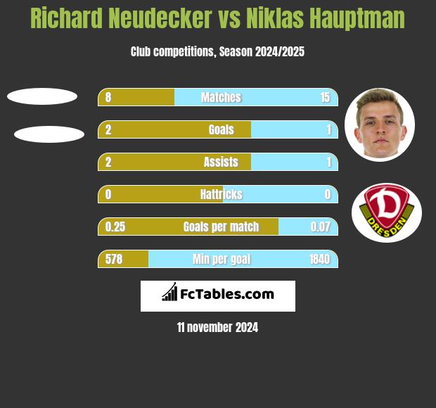 Richard Neudecker vs Niklas Hauptman h2h player stats