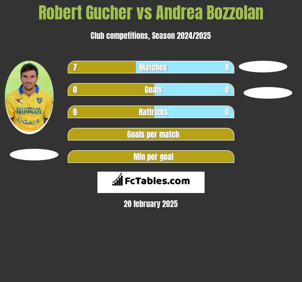 Robert Gucher vs Andrea Bozzolan h2h player stats