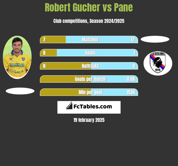 Robert Gucher vs Pane h2h player stats