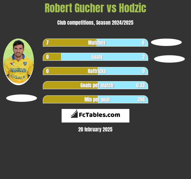 Robert Gucher vs Hodzic h2h player stats