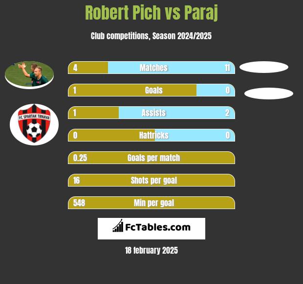 Robert Pich vs Paraj h2h player stats