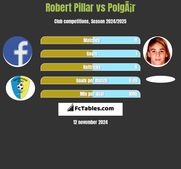 Robert Pillar vs PolgÃ¡r h2h player stats