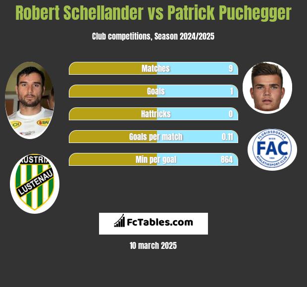 Robert Schellander vs Patrick Puchegger h2h player stats