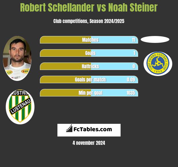 Robert Schellander vs Noah Steiner h2h player stats