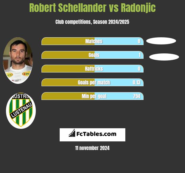 Robert Schellander vs Radonjic h2h player stats