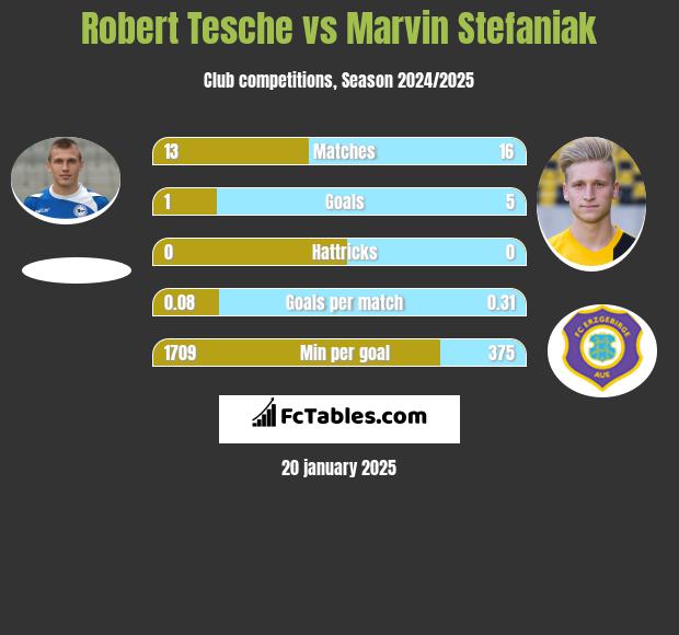 Robert Tesche vs Marvin Stefaniak h2h player stats