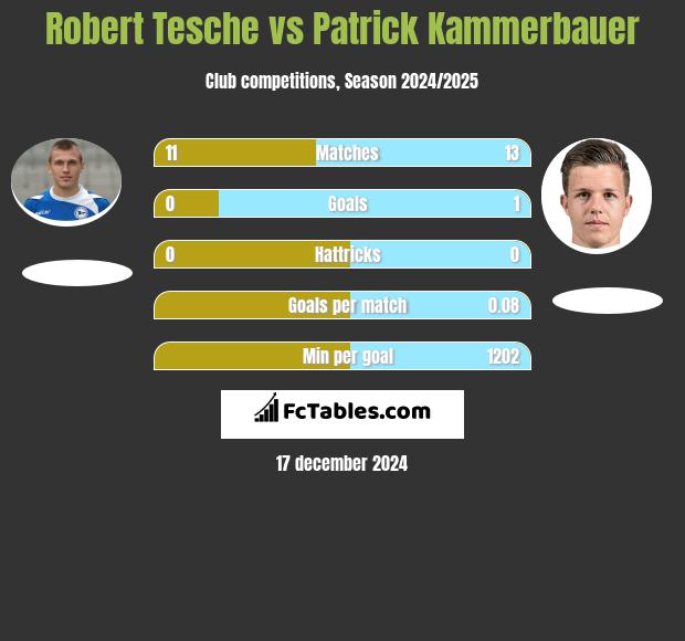 Robert Tesche vs Patrick Kammerbauer h2h player stats