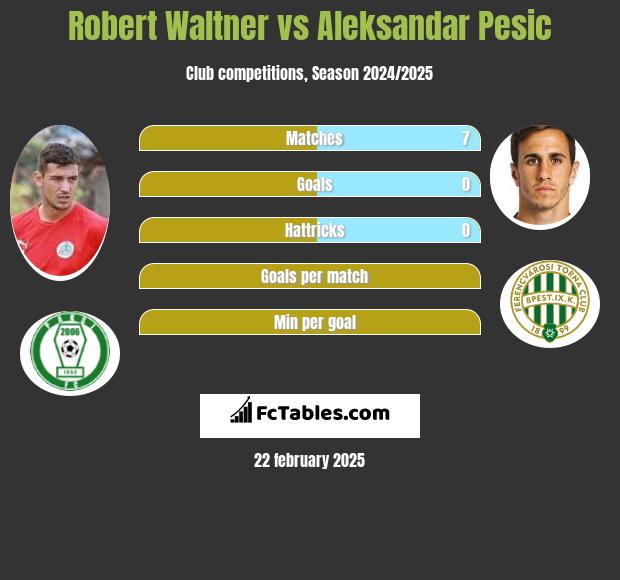 Robert Waltner vs Aleksandar Pesic h2h player stats