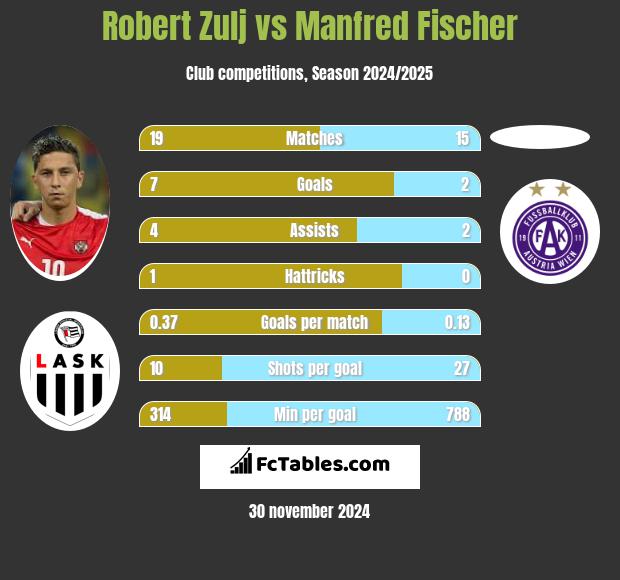 Robert Zulj vs Manfred Fischer h2h player stats