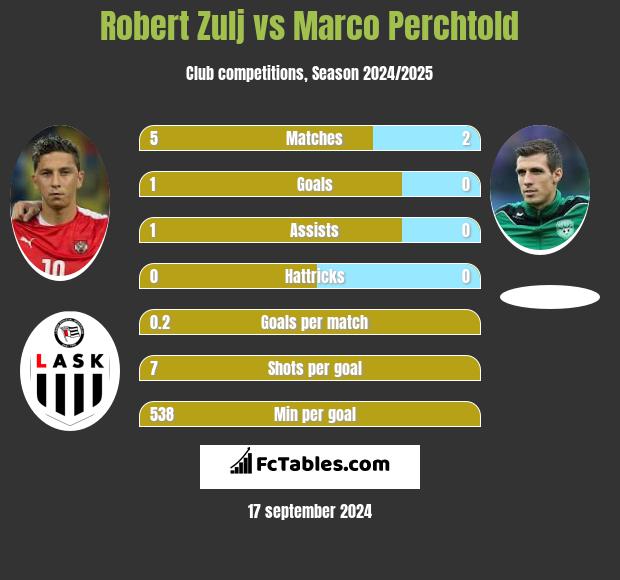 Robert Zulj vs Marco Perchtold h2h player stats