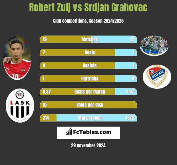 Robert Zulj vs Srdjan Grahovac h2h player stats