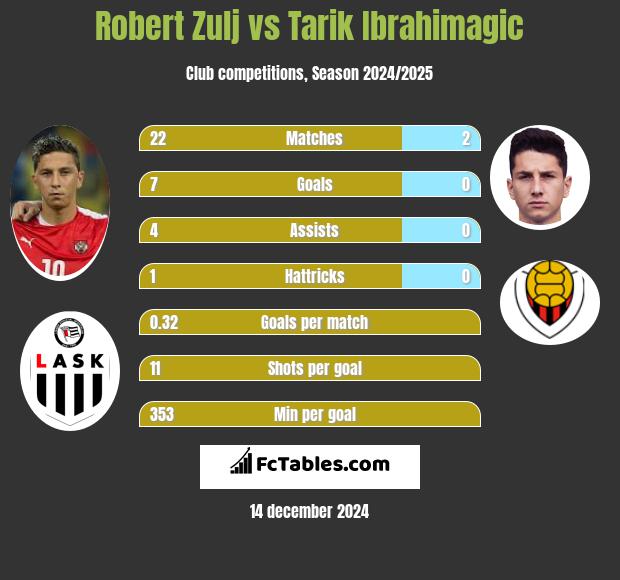 Robert Zulj vs Tarik Ibrahimagic h2h player stats