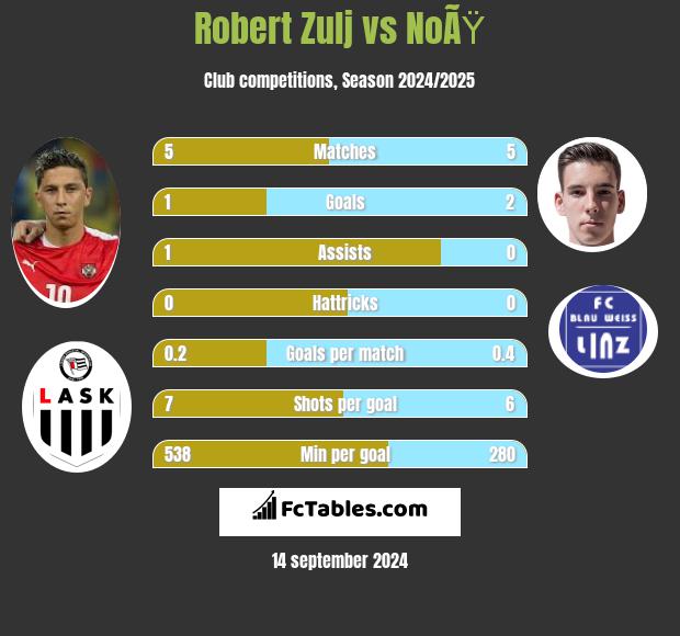 Robert Zulj vs NoÃŸ h2h player stats