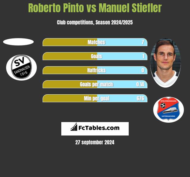 Roberto Pinto vs Manuel Stiefler h2h player stats