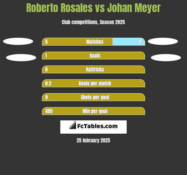 Roberto Rosales vs Johan Meyer h2h player stats