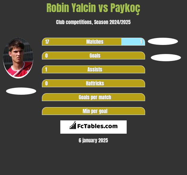 Robin Yalcin vs Paykoç h2h player stats