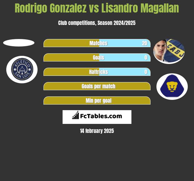 Rodrigo Gonzalez vs Lisandro Magallan h2h player stats