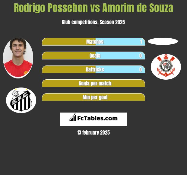 Rodrigo Possebon vs Amorim de Souza h2h player stats