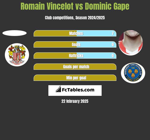 Romain Vincelot vs Dominic Gape h2h player stats