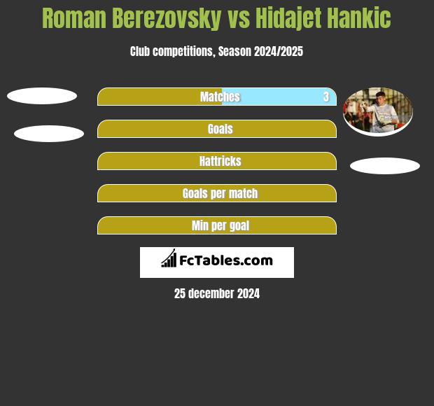 Roman Berezovsky vs Hidajet Hankic h2h player stats