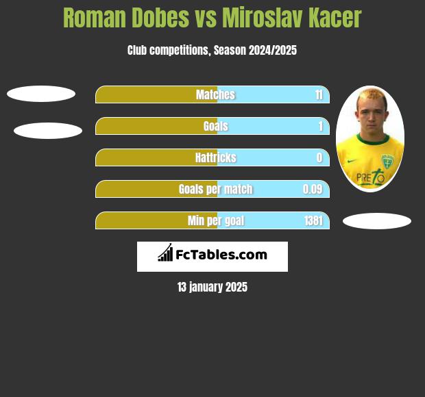 Roman Dobes vs Miroslav Kacer h2h player stats