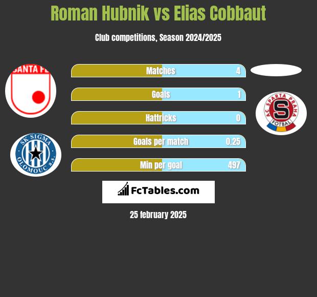 Roman Hubnik vs Elias Cobbaut h2h player stats