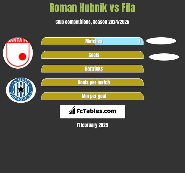 Roman Hubnik vs Fila h2h player stats