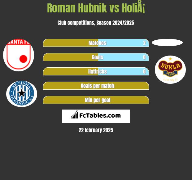 Roman Hubnik vs HoliÅ¡ h2h player stats