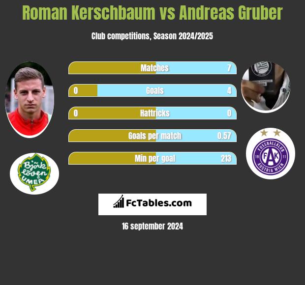 Roman Kerschbaum vs Andreas Gruber h2h player stats