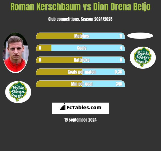 Roman Kerschbaum vs Dion Drena Beljo h2h player stats