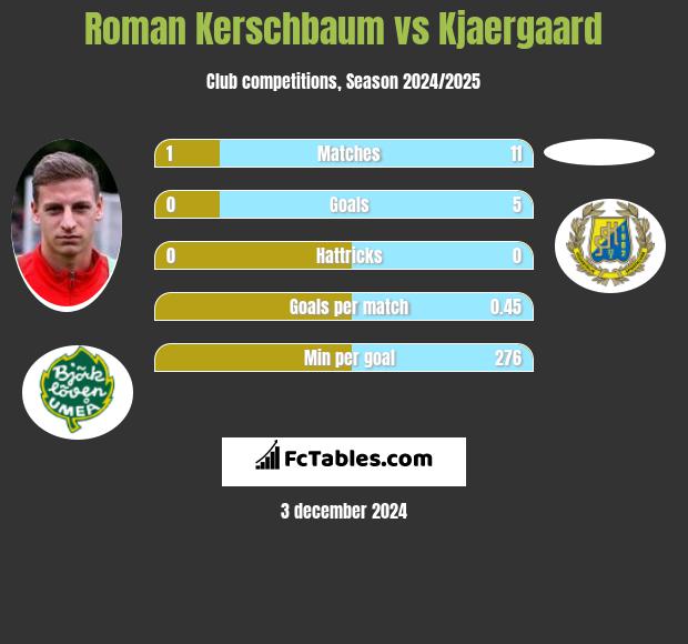 Roman Kerschbaum vs Kjaergaard h2h player stats