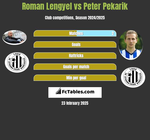 Roman Lengyel vs Peter Pekarik h2h player stats