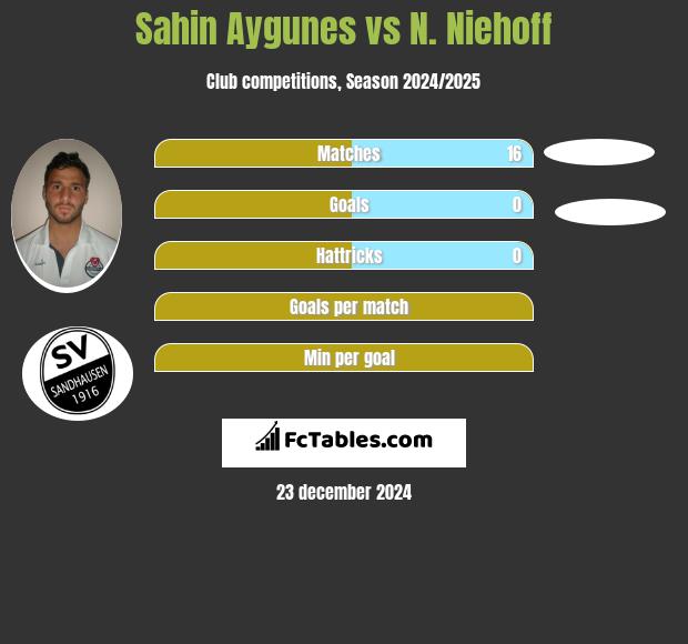 Sahin Aygunes vs N. Niehoff h2h player stats