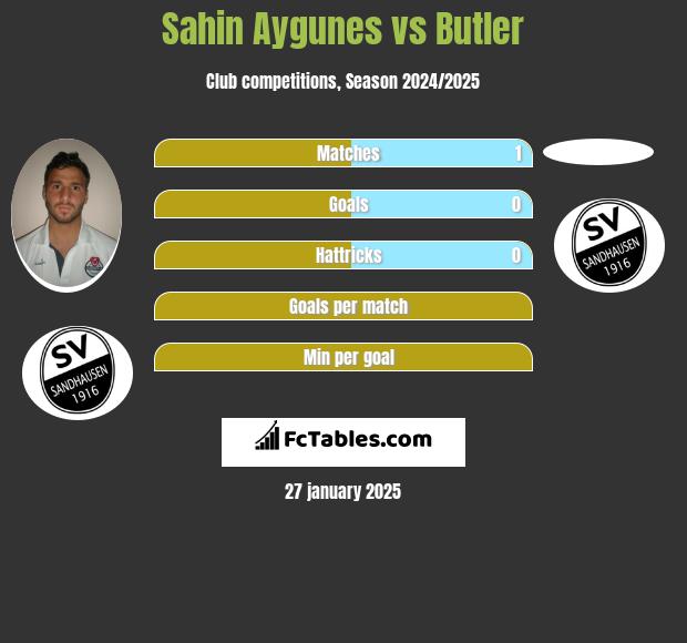 Sahin Aygunes vs Butler h2h player stats