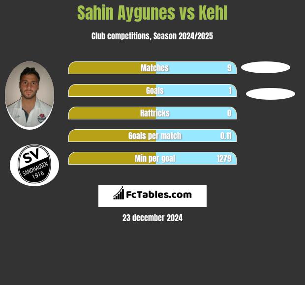 Sahin Aygunes vs Kehl h2h player stats