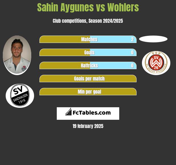 Sahin Aygunes vs Wohlers h2h player stats