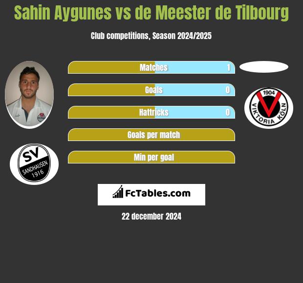 Sahin Aygunes vs de Meester de Tilbourg h2h player stats