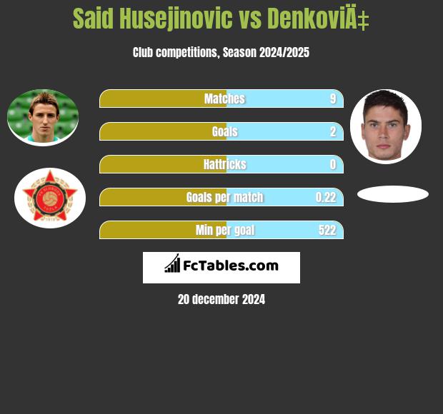 Said Husejinovic vs DenkoviÄ‡ h2h player stats