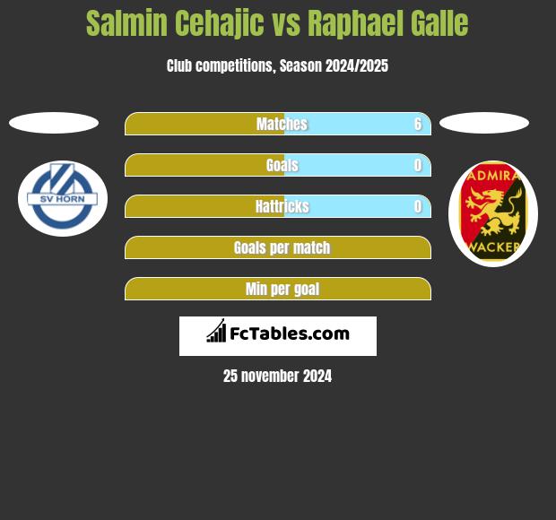 Salmin Cehajic vs Raphael Galle h2h player stats