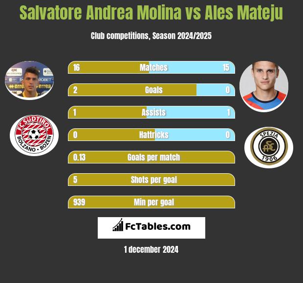 Salvatore Andrea Molina vs Ales Mateju h2h player stats